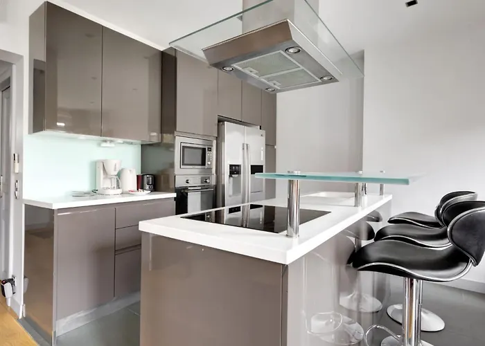 Moderne Avec Cuisine Equipee Et Balcon * パリ